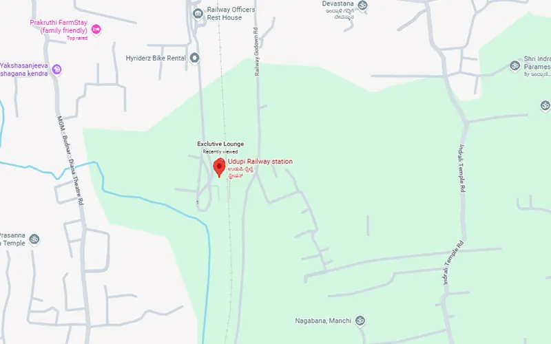 Udupi Railway Station map image