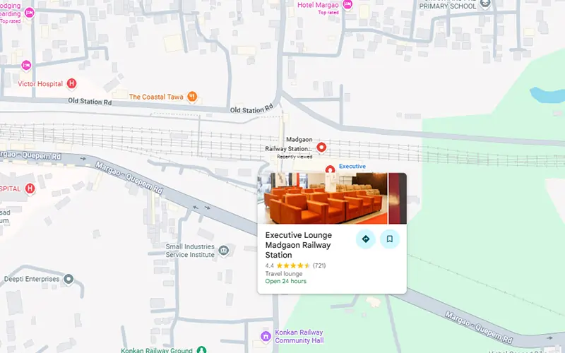 Madgaon Junction Railway Station map image